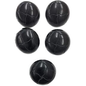 5 Premium Faux Leather Black Button Set 7/8'' -23mm ~Ideal Leather Replacement Button Set for Your Favorite Harris Tweed, Camel-Hair, Cashmere, & High-End Sport Coats