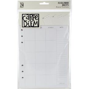 Simple Carpe Diem A5 Planner Double-Sided Inserts, Multicolor