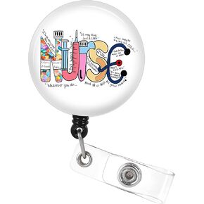 Plifal Phlebotomy Badge Reel Holder Retractable with ID Clip for Nurse Name Tag Card Phlebotomist Nursing Doctor Medical Work Office Alligator Clip(I Like Big Veins)