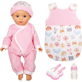 Lorie & Lace Babies 16" Baby Doll Set, Caucasian Blonde