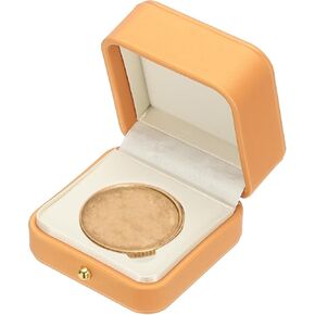 مربع عرض Coin Coin Patikil ، COIN عرض COIN COIN COIN COON COON مع COIN HOLDER COIN FIT 35MM لجامعي الدولار الفضي ، الأحمر