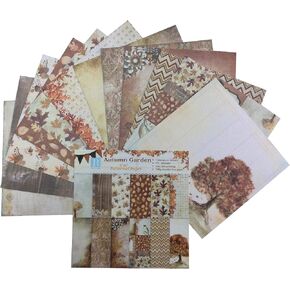 24Sheets 6 x 6 Inches (15.2CM x 15.2CM) Premium Paper Pad Cardstock Autumn Garden Multicolour Paper-for Card Making, Scrapbooking Decorative, Home Decor & Paper Craft (Flower Garden)