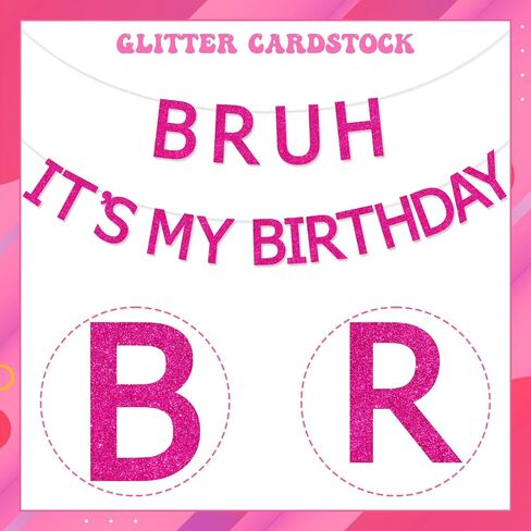 Sursurprise Bruh It’s My Birthday Decorations, Blue Bruh It’s My Birthday Banner, Preteen and Teen Boy Birthday Decor, Bruh Birthday Party Supplies in Kuwait