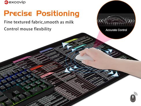 أوامر excovip java اختصارات الماوس -80x30x0.2 سم تمديد ورقة غش كبيرة mousepad pc passhote لوحة المفاتيح mouse mous in Kuwait