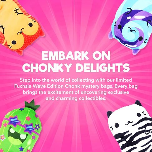Cats vs Pickles Chonk Fuchsia Wave A Mystery Bags 1pk | 6" CvP Bean Filled Plushies | Blind Bags for Girls and Boys | Surprise Collectibles | Toys for Kids and Adults | Sensory Friendly | 1 Pack in Saudi Arabia