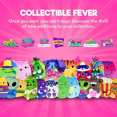 Cats vs Pickles Chonk Fuchsia Wave A Mystery Bags 1pk | 6" CvP Bean Filled Plushies | Blind Bags for Girls and Boys | Surprise Collectibles | Toys for Kids and Adults | Sensory Friendly | 1 Pack in Saudi Arabia