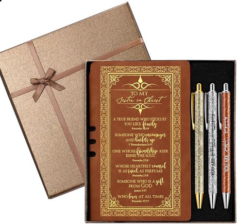 5 Pcs Easter Gift for Women Pastor Appreciation Gifts A6 Leather Journal and Pen Set Bible Notebook Pen with Box Easter Basket Stuffers for Church Sunday School Mothers Day(Green) in Saudi Arabia
