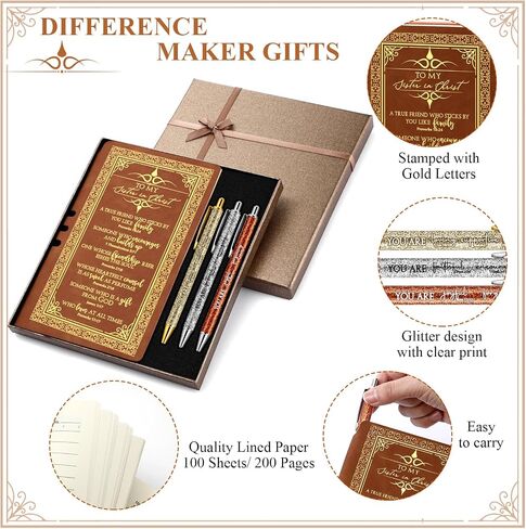 5 Pcs Easter Gift for Women Pastor Appreciation Gifts A6 Leather Journal and Pen Set Bible Notebook Pen with Box Easter Basket Stuffers for Church Sunday School Mothers Day(Green) in Saudi Arabia