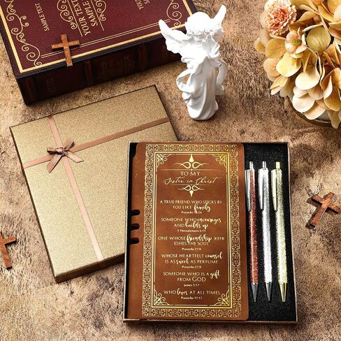 5 Pcs Easter Gift for Women Pastor Appreciation Gifts A6 Leather Journal and Pen Set Bible Notebook Pen with Box Easter Basket Stuffers for Church Sunday School Mothers Day(Green) in Saudi Arabia