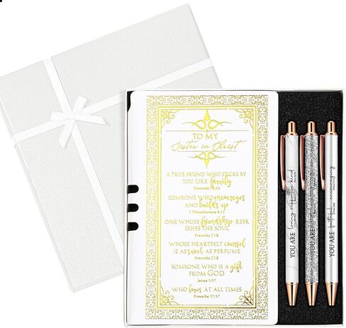 5 Pcs Easter Gift for Women Pastor Appreciation Gifts A6 Leather Journal and Pen Set Bible Notebook Pen with Box Easter Basket Stuffers for Church Sunday School Mothers Day(Green) in Saudi Arabia