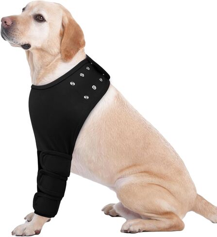 iecoii الكلب استرداد الأكمام للساق اليسرى الأمامية ، غلاف ساق الكلب للتوقف عن لعق بعد الجراحة ، الدعامة الجراحية في الساق الكلب لليوع الكوع في الساق الأمامية لإصابات الساق وآلام المفاصل ، السود-xxl in Kuwait