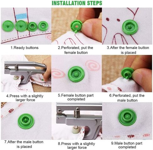 BetterJonny 200 Sets KAM Extra Long Prong Plastic Snaps, Size 20 T5 Glossy Round Resin Plastic Fasteners No-Sew Buttons for Clothing Crafts (White) in Kuwait