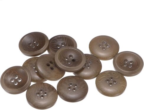 HARFINGTON 12pcs 32L Sewing Buttons 4/5"(20mm) Resin Round Flat 4-Hole Polished Craft Buttons for Pants Jacket Uniforms Bags, White in Saudi Arabia
