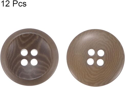 HARFINGTON 12pcs 32L Sewing Buttons 4/5"(20mm) Resin Round Flat 4-Hole Polished Craft Buttons for Pants Jacket Uniforms Bags, White in Saudi Arabia