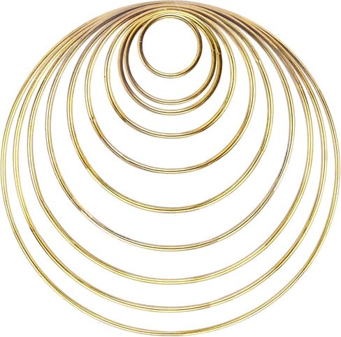 BronaGrand 6pcs 4 Inch Metal Hoops Metal Rings for Dream Catcher and Crafts(Gold and Silver) in Kuwait