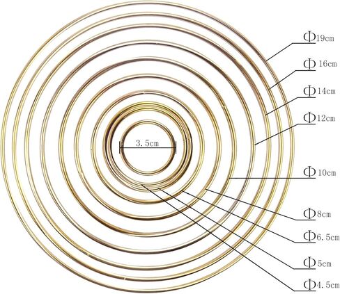 BronaGrand 6pcs 4 Inch Metal Hoops Metal Rings for Dream Catcher and Crafts(Gold and Silver) in Kuwait