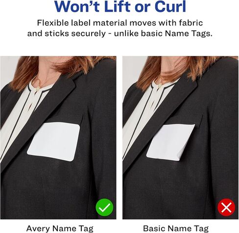 Avery Premium American Flag Name Tags, No Lift No Curl, 36 Handwriteable Name Stickers in Kuwait