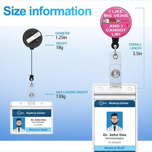 Plifal phlebotomy badge reel حامل قابل للسحب مع مقطع معرف لممرضة اسم بطاقة علامة phlebotomist دكتور الطبيب in Kuwait