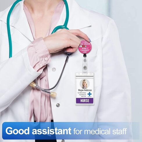 Plifal phlebotomy badge reel حامل قابل للسحب مع مقطع معرف لممرضة اسم بطاقة علامة phlebotomist دكتور الطبيب in Kuwait