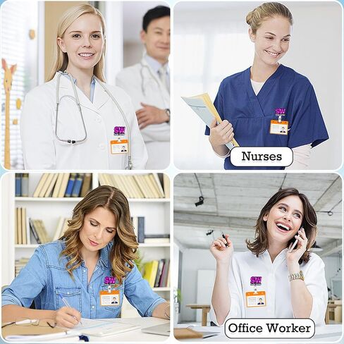 SW Social Worker Badge Reel Retractable Nursing Nurse Badge Holder with ID Clip Accessories RN CNA Doctor Hospital Medical Assistant Glitter Acrylic Name Badge Clip ID Card Gj67I6 in Kuwait