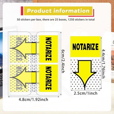 1250 PCS علامة وعلامات التاريخ هنا علامات تبويب ملصقات أولية للاشتعالات لمكتب كتب التعليقات الدفترية الكتب ، 1 بوصة (أصفر ، موثوق بها) in Kuwait