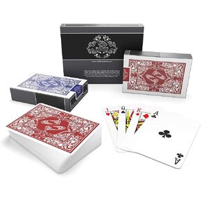 Bullets Playing Cards – Waterproof Plastic Playing Decks, Whit Cut-Card – Durable Deck for Poker, Skat, Rummy, for Adults Bridge Size Double Pack with Standard Index, Decks 52 Cards, 2 x 2 Joker