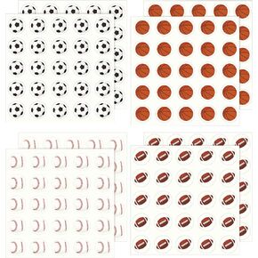 Outus 200 Pieces Sports Balls Stickers Baseball Football Soccer Basketball Vinyl Ball Stickers Ball Themed Decorations for Crafts Calendar Scrapbooks Notebooks Cards Birthday Party Supplies