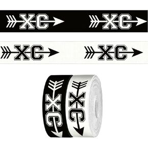 2 Rolls 5 Yards Sports Volleyball Ribbon for Crafting Sewing, 7/8 Inch Black White Grosgrain Ribbons for Gift Wrapping, Track Field Balls Ribbons for Hair Bow Cheerleader Accessories