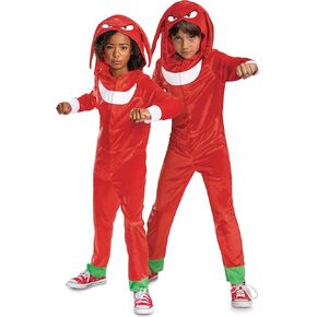 Disguise Child Sonic Knuckles Costume for Kids, Official Sonic Movie 3 Hooded Jumpsuit