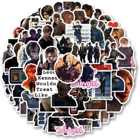 63pcs Leon S Kennedy Stickers Handsome Actor Sticker for Cartoon Cute Girls Boys Teenagers Adult Water Bottles Laptop Suitcases Birthday Toy Decoration Kids Holiday Party