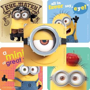 SmileMakers Minions Eyecare Stickers - Prizes and Giveaways - 100 per Pack