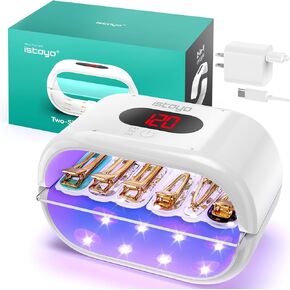 ISTOYO Two-Sided UV Resin Light, UV Light for Resin with Digital Display and Longer Time Setting(2m,3m,5m), Split Usagable, Large UV Resin Lamp for Resin Curing, Resin Molds, Jewelry Making, DIY Craft
