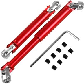 1Pair ShareGoo Aluminium Alloy RC Car Drive Shaft 103-148mm Universal Joint CVD DriveShaft Compatible with Axial SCX10 Tamiya CC01 D90 RC4WD TF2 HSP Redcat 1/10 RC Crawler (Blue)
