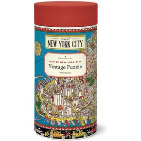 Cavallini 1000 Piece Puzzle, Map of New York City (PZL/NYCMAP)