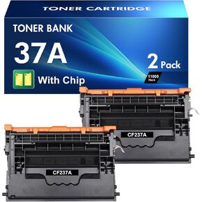 37A CF237A خرطوشة الحبر الأسود 2-pack متوافق مع HP 37A أسود الحبر خرطوشة الحبر CF237A 37X CF237X للمؤسسة M607N M607DN M608N M608DN M607 M608 MFP M631 M632 M633 in Kuwait
