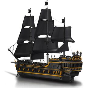 Nueris Pirate Ship Model Building Blocks Sets - 5266+ Pieces MOC Large Black Pearl Boat Sailboat Construction Blocks Toys Model Kits - Halloween Gifts Ideas for Adults and 14+ Boys