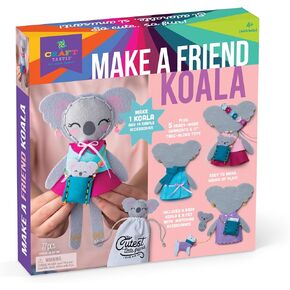 Craft-Tastic Make a Friend Koala, Kids Crafts Ages 6-8, Arts & Crafts for Kids 4-6, Koala Craft Kit, Spring Crafts for Kids, Travel Activities for Kids, Kids Sewing Kit