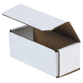 Aviditi White Corrugated Cardboard Mailing Boxes, 10" x 6" x 3", Pack of 50, Crush-Proof, For Shipping, Mailing and Storing