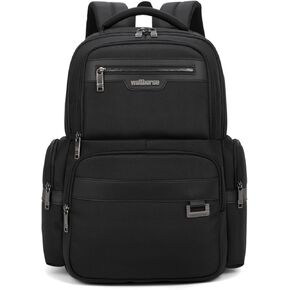 Backpack Men's Multilayer Backpack Business Casual Bag Large Capacity Multifunctional Computer Bag,waterproof, fits 15.6inch notebook(Black)