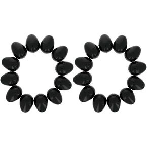 Set of 24 Glossy Black Plastic Easter Eggs 2.25 Inches