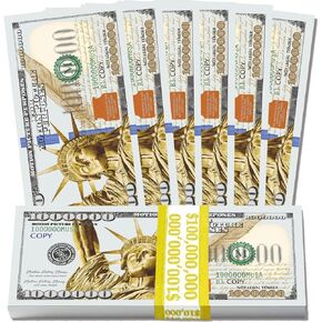 BOOSTEDBLUE Pack of 100 | Million Dollar Bill | 100 Novelty one Million Dollar Feel, Favorit Choice for Schools | Industry Approved (White)