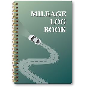 Auto Mileage & Expense Notebook 1260 entries for Personal or Business, Vehicle Maintenance Log Book Track Odometer for Business Driving or Rideshare, 5.9"x 8.6" Green
