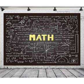 Corfoto 7x5ft Fabric Hand Hand Math Formulas on Chalkboard Backdrop Math موضوع طب الدماغ البشري الخلفية للطلاب من فئة التعليم لافتة ديكور الحفلات المدرسية