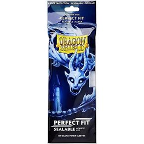 2 Packs Dragon Shield Clear Japanese Sealable Inner Sleeves 100 ct Card Value Bundle!