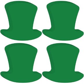 100 PCS Cutouts St. Patrick's Day Clutouts for Bulletin Board Decoration ، Green Leprechaun Hat Paper Cuts for St.