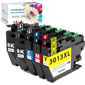 F FINDERS&CO LC3013 Ink Cartridges Replacement for Brother LC-3013 XL Ink Use with Brother MFC-J491DW MFC-J497DW MFC-J690DW MFC-J895DW Printer (2BK 1C 1M 1 Y, 5-Pack)