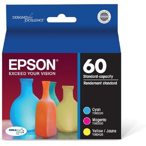 EPSON 60 DURABrite Ultra Ink Standard Capacity Color Combo Pack (T060520-S) Works with Stylus C-68, C-88, C-88+, CX-3800, CX-3810, CX-4200, CX-4800, CX-5800F, CX-7800