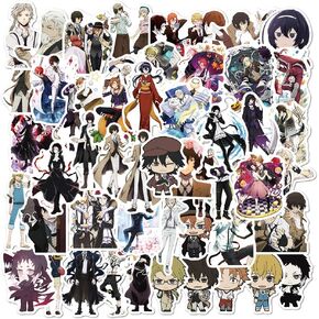 50/100pcs Bungou Stray Dogs Stickers Cool Trendy Anime Game Waterproof Stickers for Teens Laptops,Cute Aesthetic Cartoon Vinyl Stickers for Computer Water Bottle (100pcs)