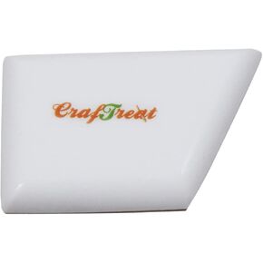 CrafTreat Teflon Bone Folder and Scoring Tool - Ergo Square - Paper Scorer for Paper Crafting, Origami, Bookbinding, Scrapbooking - Leather Burnishing Tool - Smooth, Non Stick,Ergonomic Craft Tool