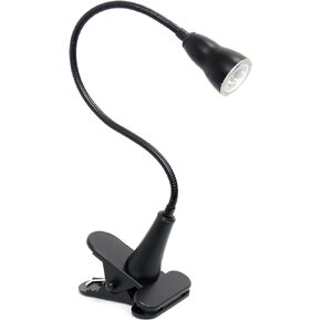 Simple Designs LD2015-SLV 1W LED Gooseneck Clip Light Desk Lamp